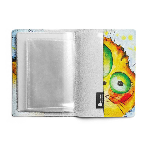 Обложка для автодокументов, AUT1 «Crazy cat»