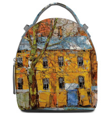 Рюкзак BK16 «Дерево и желтый домик ранней весной»