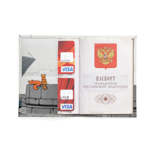 Обложка для паспорта, PAS2 «Мосты на белом»