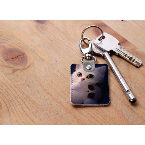 Брелок (Прямоугольный ) TRI1 «Cat & Panda»