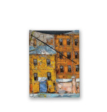 Обложка для документов, PAS3 «Дерево и желтый домик ранней весной»