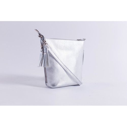 Сумка кросс - боди BAG8 «серебро»
