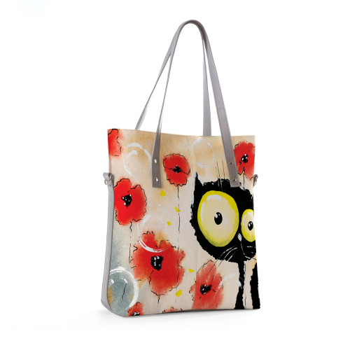 Сумка тоут BAG9 «Crazy cat»