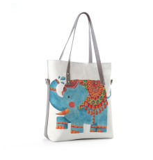 Сумка тоут BAG9 «Blue elephant»