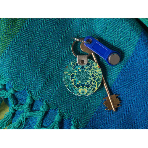 Брелок (Круглый) TRI4 «Мозаика оливковая»