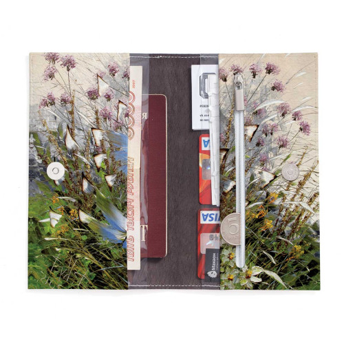 Портмоне PRS3 «Бабочки над цветами и травами»