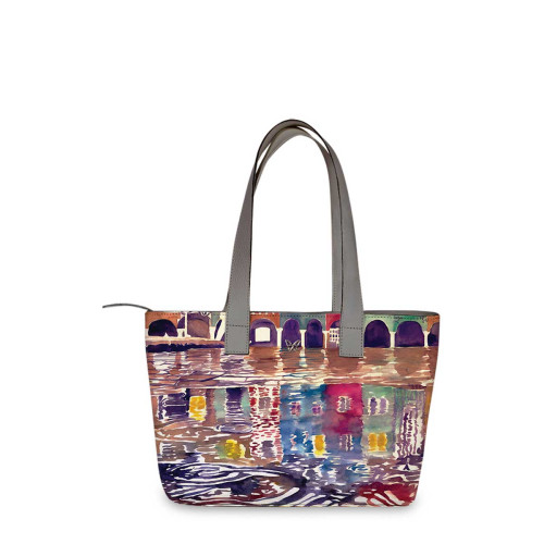 Сумка тоут, BAG2 «The city watercolor»