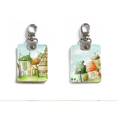 Брелок (Прямоугольный ) TRI1 «Игрушечный город»