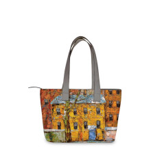 Сумка тоут, BAG2 «Дерево и желтый домик ранней весной»