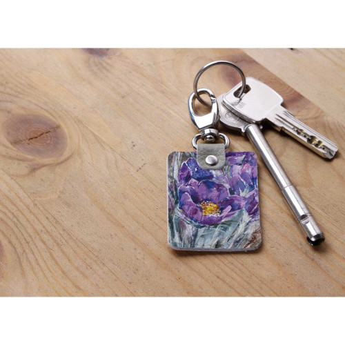 Брелок (Прямоугольный ) TRI1 «На опушке расцвела сон-трава»