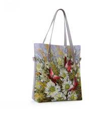 Сумка тоут BAG9 «Бабочки и цветы»