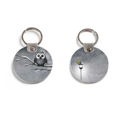 Брелок (Круглый) TRI4 «Owl & bird»