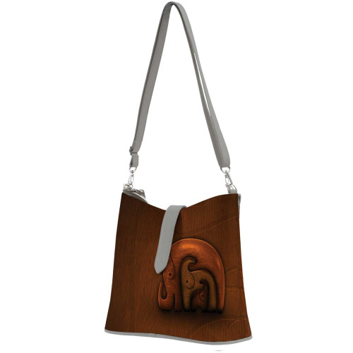 Сумка на плечо BG12 «Деревянные слоны»