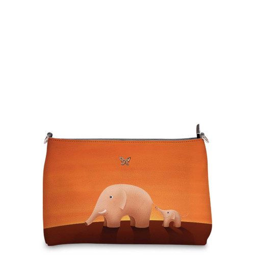 Сумка шолдер, BAG3 «Слоны оранжевые»