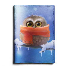 Обложка для автодокументов, AUT1 «Owl in scarf»