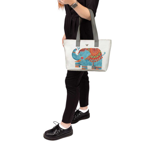 Сумка тоут, BAG2 «Blue elephant»