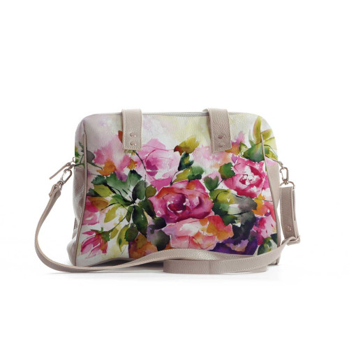 Сумка на плечо BAG5 «Watercolor flowers in vase»