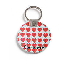 Брелок (Круглый) TRI4 «Сердечки»