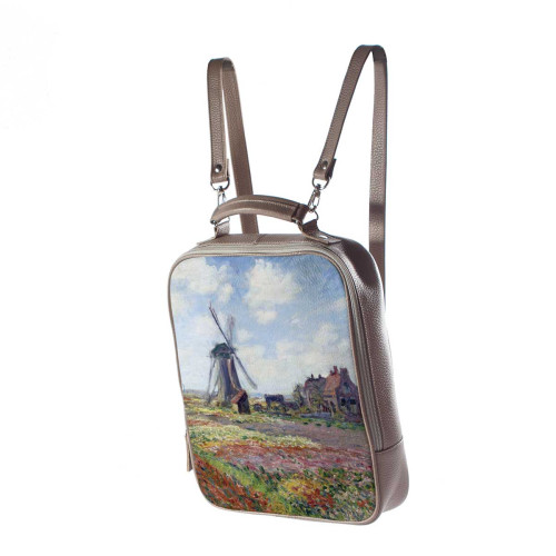 Рюкзак BKP1 «Claude Monet Tulip Field and windmill»