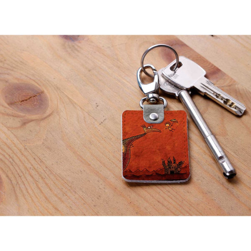 Брелок (Прямоугольный ) TRI1 «Барышня и дракон»