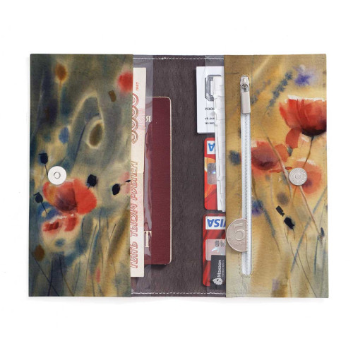 Портмоне PRS3 «Flowers poppies»