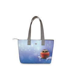 Сумка тоут, BAG2 «Owl in scarf»