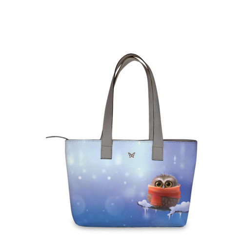 Сумка тоут, BAG2 «Owl in scarf»
