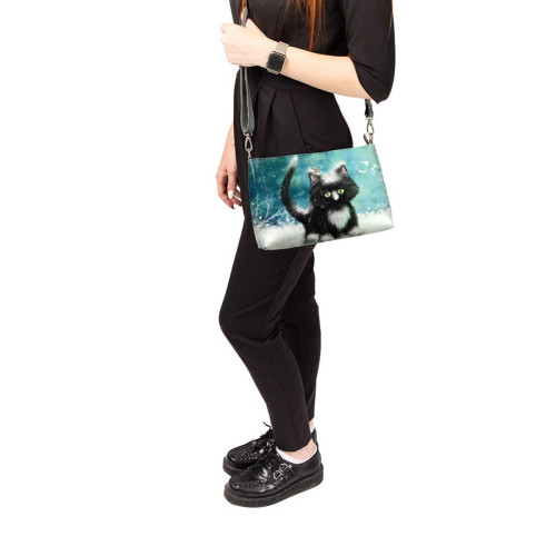 Сумка шолдер, BAG3 «Snow cat»