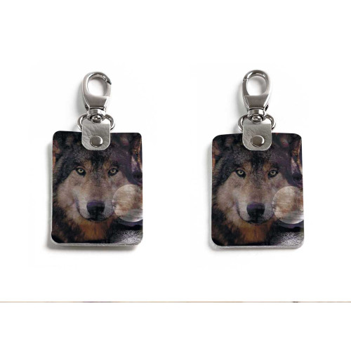 Брелок (Прямоугольный ) TRI1 «Волк»