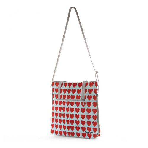 Сумка тоут BAG9 «Сердечки»