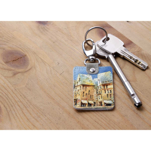 Брелок (Прямоугольный ) TRI1 «Tytus brzozowski city»