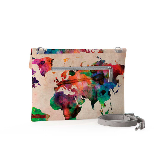 Клатч, кросс-боди KHL4 «World map»