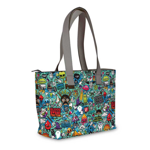 Сумка тоут, BAG2 «Colored drawings»