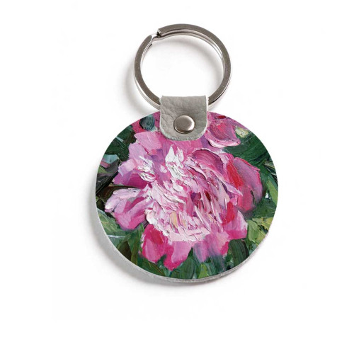 Брелок (Круглый) TRI4 «Пионы 2»