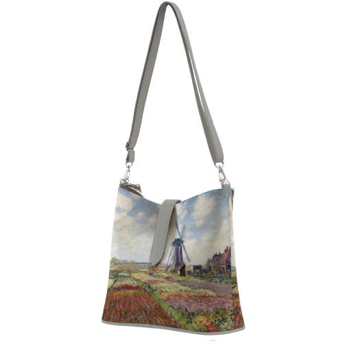 Сумка на плечо BG12 «Claude Monet Tulip Field and windmill»