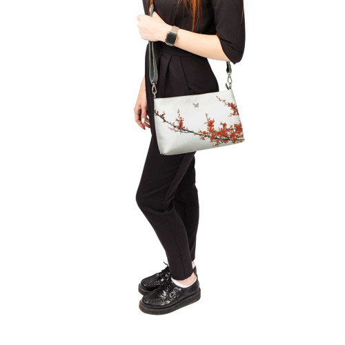 Сумка шолдер, BAG3 «Ветка сакуры»