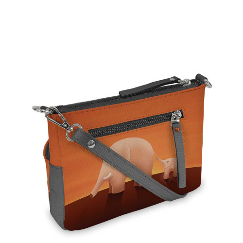 Сумка кросс-боди, BG97 «Слоны оранжевые»