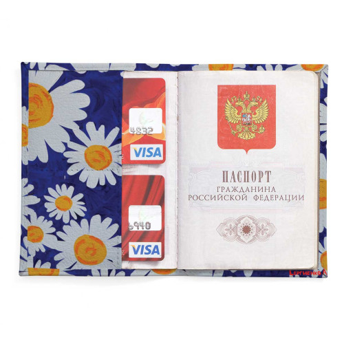 Обложка для паспорта, PAS2 «Ромашки»
