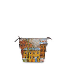 Сумка кросс-боди BAG8 «Дерево и желтый домик ранней весной»