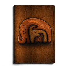 Обложка для автодокументов, AUT1 «Деревянные слоны»