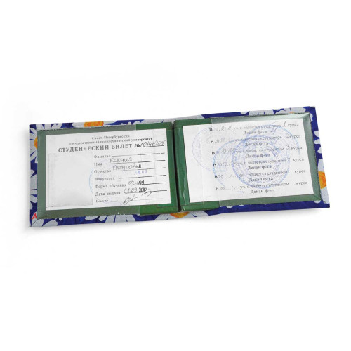 Обложка для студенческого билет STD1 «Ромашки»