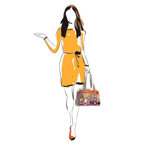 Сумка на плечо BAG5 «The city watercolor»