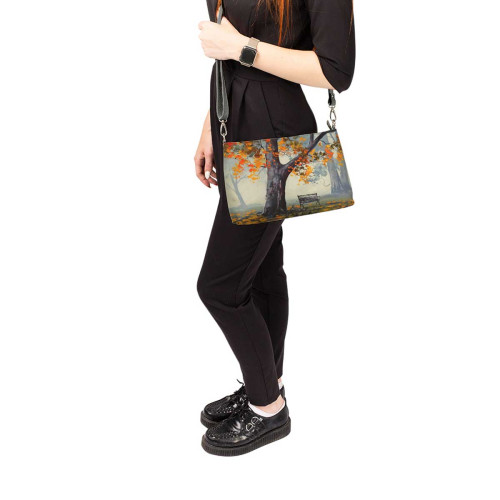 Сумка шолдер, BAG3 «Autumn bench»