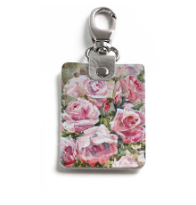Брелок (Прямоугольный ) TRI1 «Благоуханье нежных роз»