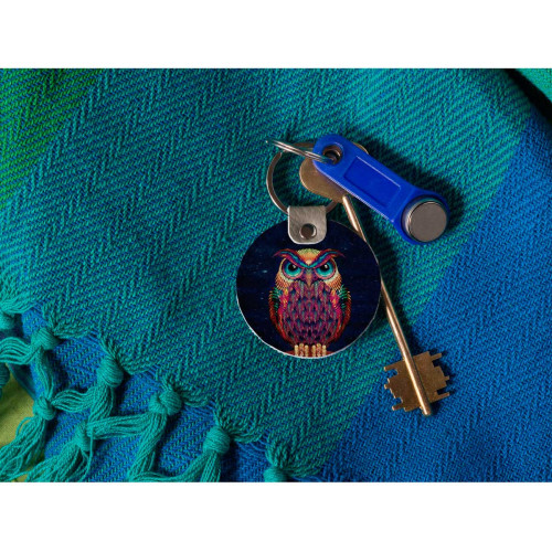 Брелок (Круглый) TRI4 «Owl color»