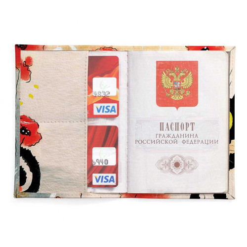 Обложка для паспорта, PAS2 «Flower cat»