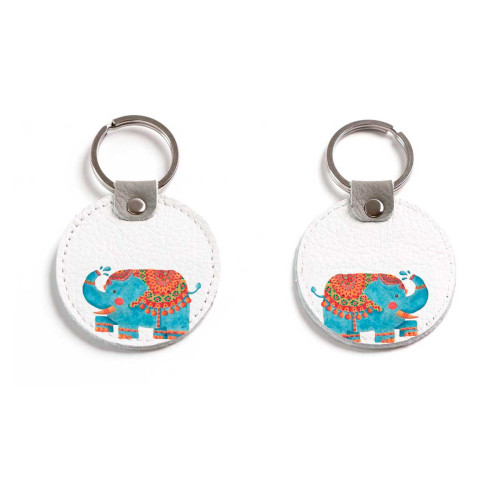 Брелок (Круглый) TRI4 «Blue elephant»