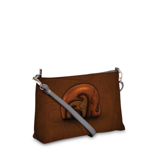 Сумка шолдер, BAG3 «Деревянные слоны»