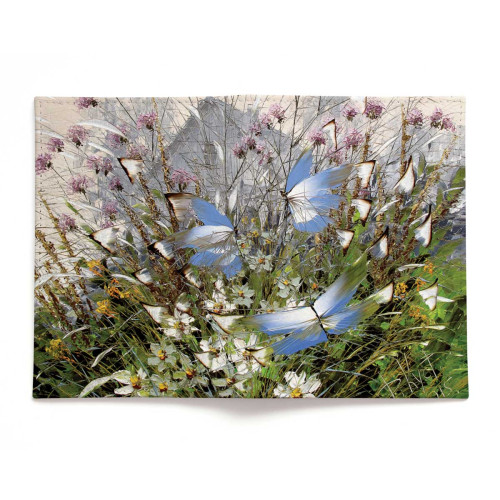 Обложка для паспорта, PAS2 «Бабочки над цветами и травами»