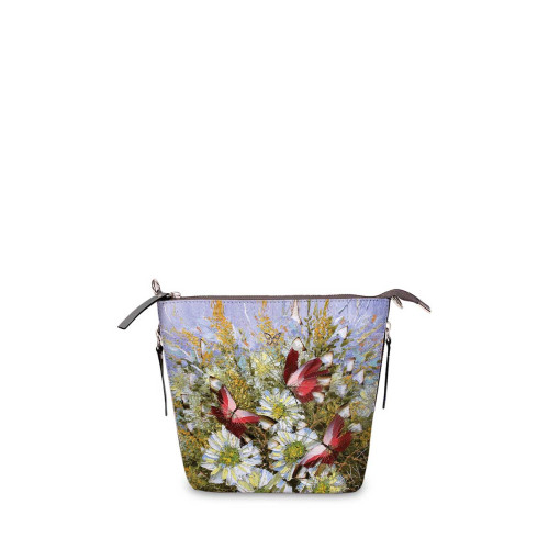 Сумка кросс-боди BAG8 «Бабочки и цветы»